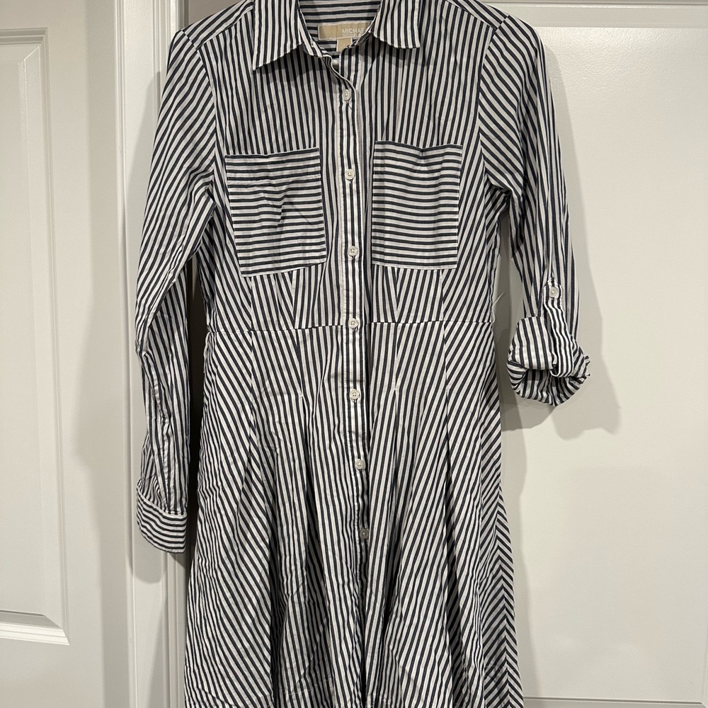 Michael Kors Striped Black and White shirt Dress